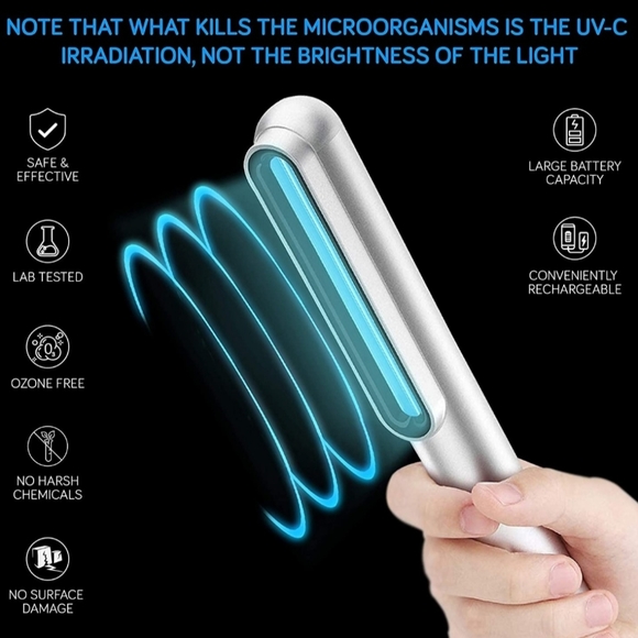 Uv sanitizing wand NIB usb rechargeable nwt - Picture 6 of 7